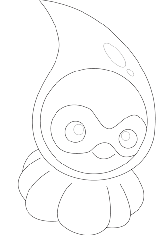 Castform In Rainy Form Coloring Page